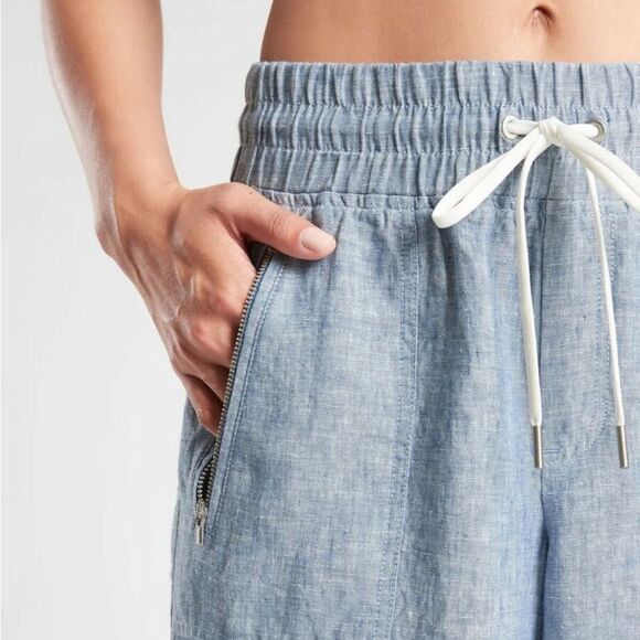Athleta Cabo Linen Shorts Relaxed Fit - Picture 1 of 7